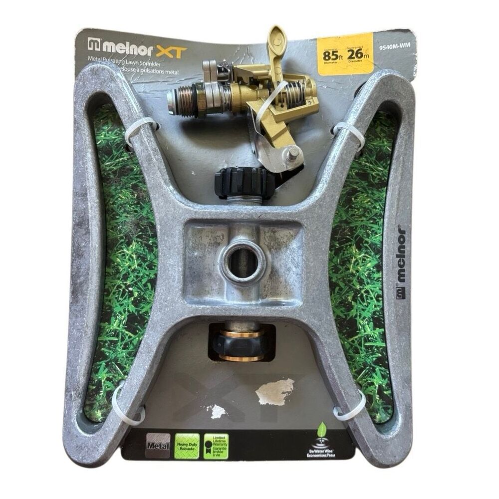 Melnor XT Metal Pulsating Lawn Sprinkler Heavy Duty Sled Base 85 ft Coverage New